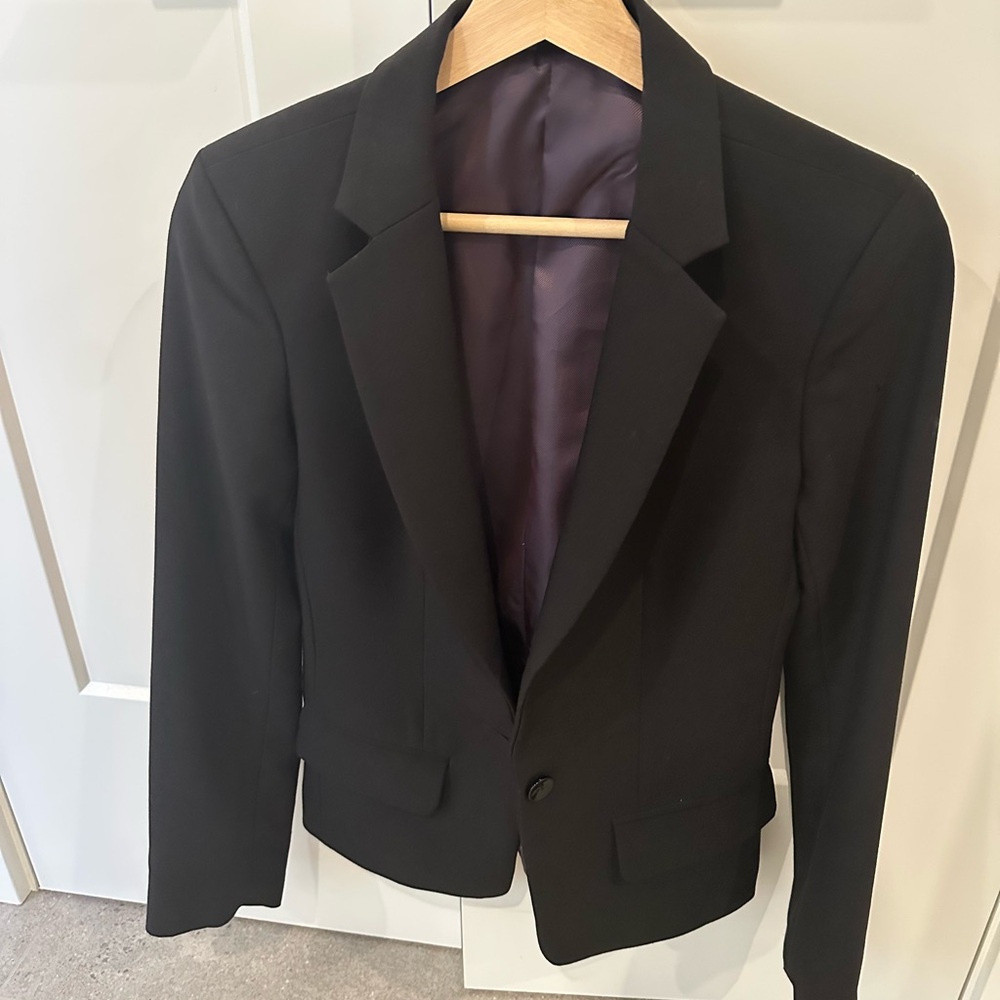 Custom fitted black blazer